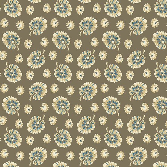 Cocoa Blue by Laundry Basket Quilts Ochre Monstera