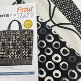 Slub Canvas Tote Kit Black and White 3 fabrics