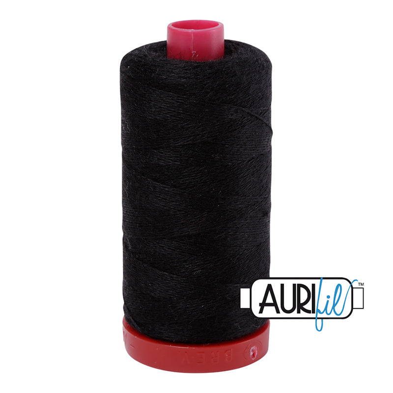 Aurifil Lana Wool Thread 350 mt 12 wt Black #8692 – Two Thimbles