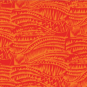 Blades Batik Tangerine from Hoffman Fabrics