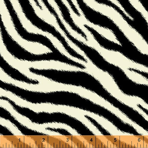 Call of the Wild Zebra LAMINATE from Windham Fabrics Two Thimbles