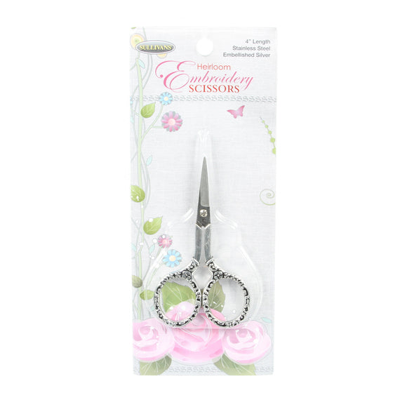 Heirloom Embroidery Scissors 4in Embellished