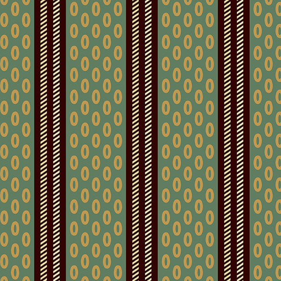 Chesapeake by Di Ford Hall  Green Oval Stripe