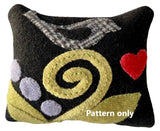 Blackbird and Berries Felted Wool Pin Cushion Kit or Pattern by Finch & Leigh