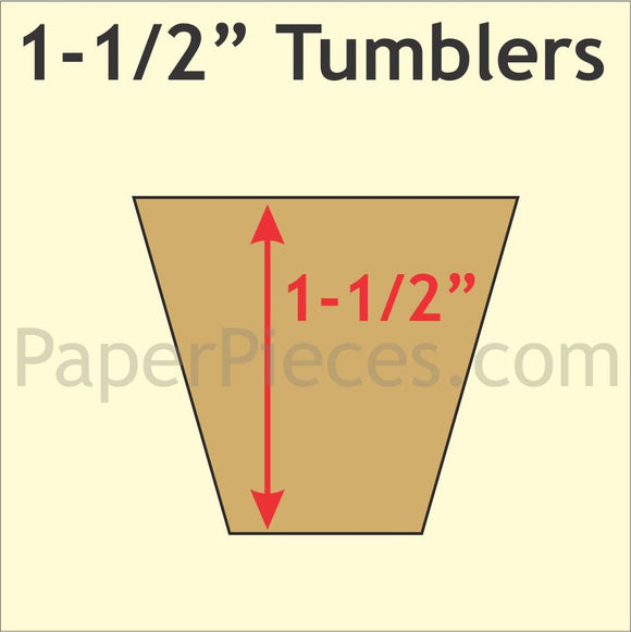 Tumbler Shape 1.5  inch English Paper Pieces