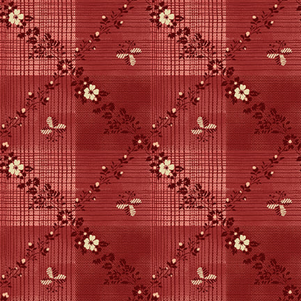 Bucklebury Chintz Red Geometrics by Michelle Yeo