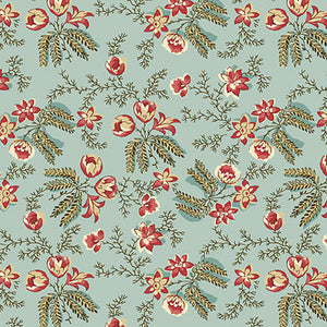 Bucklebury Chintz Lt Teal Calico Sprays by Michelle Yeo