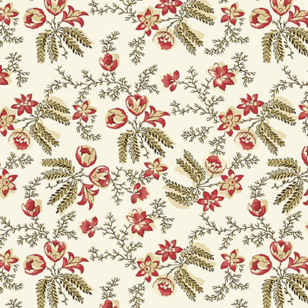 Bucklebury Chintz Cream Calico Sprays by Michelle Yeo