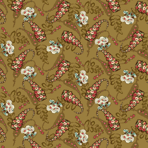 Bucklebury Chintz Caramel Quirky Paisley by Michelle Yeo