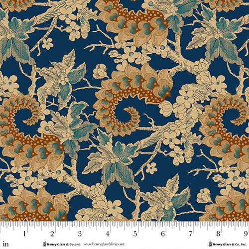 Philomena Quirky Swirls by Michelle Yeo Prussian Blue