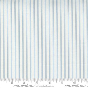 Nantucket Summer Stripe Stripes Cream Blue by Camille Roskelley