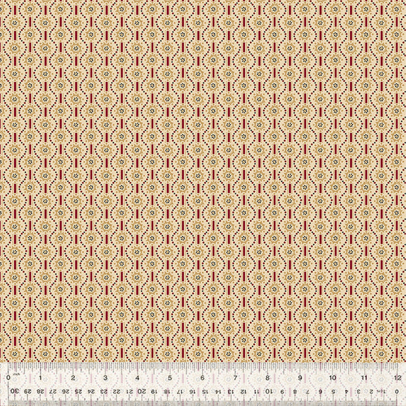 Circa Turkey Red Sunbursts Cream by Whistler Studio