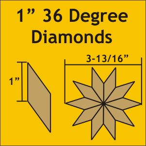 36 Degree Diamond 1 inch English Paper Pieces