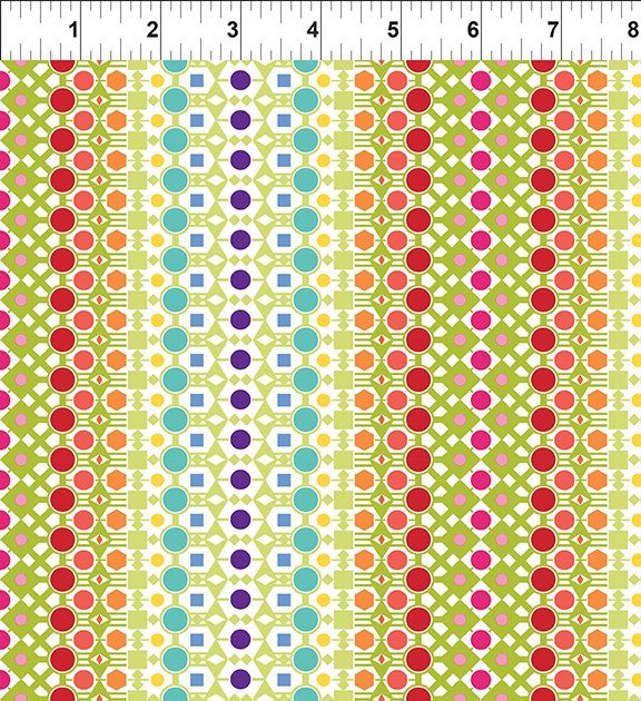 Hummingbird Lane Rainbow Dots from In the Beginning Studio BOLT END 2 Yards + 20 Inches
