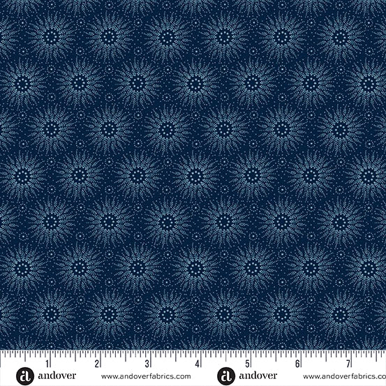 Little Gems by Andover Fabrics Sun Burst Denim