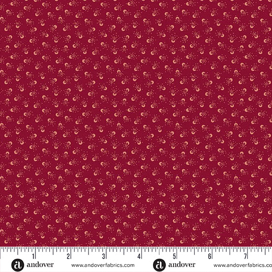 Little Gems by Andover Fabrics Split Beans Barn Red