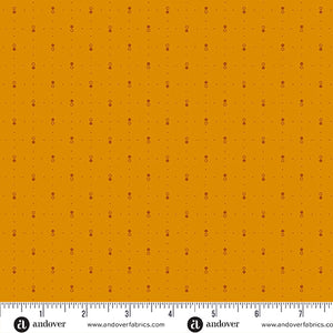 Little Gems by Andover Fabrics Saffron Circle Dots