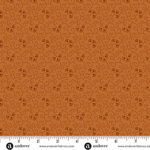 Little Gems by Andover Fabrics Burnt Orange Swirly Floral