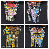 Batik Mask Patches set of 9 Indonesian Preowned