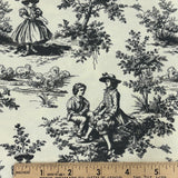 Toile de Jouy Charcoal by Devonstone Collections