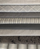 Black & Gray Curated Stack of 8 woven checks and textures