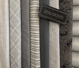 Black & Gray Curated Stack of 8 woven checks and textures