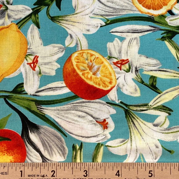 Citrus Garden Cyan from RJR Fabrics
