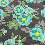 Cottage Garden Floral KNIT by Quilted Fish Gray BOLT END 1 Yard + 23 Inche