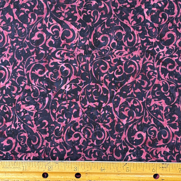 Bali Scroll Plum Pudding from Hoffman Fabrics