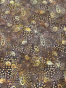 Summer Vacation Batik from Moda Spice Brown Ovals BOLT END 4 Yards + 6 Inches