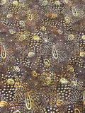 Summer Vacation Batik from Moda Spice Brown Ovals BOLT END 4 Yards + 6 Inches