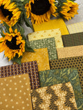 Sunflower Gold & Green 12 fat quarters