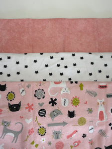 Meow Flannel Combination of 3 fabrics