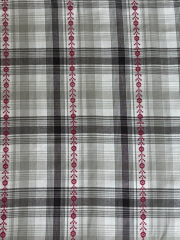 Ponderosa Woven Plaid Gray from Robert Kaufman BOLT END 5 Yards + 18 Inches