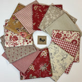 French General Florals and Checks stack of 12