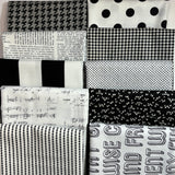 Black & White 10 Fat quarter stack