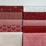 Red & White Stack of 10 fat quarters