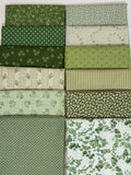 Spring Green Stack of 12 Fat Quarters