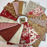 French General & More Florals and Woven Checks 16 Fat Quarters