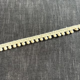 Crochet Dot Trim Cotton Ecru REMNANT 3 Yards + 9 Inches