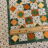 Small Quilt Retired Shop Sample. Cheddar & Poison Green