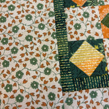 Small Quilt Retired Shop Sample. Cheddar & Poison Green
