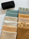 Autumn Gold & Aqua Bundle of 12 Fat Quarters
