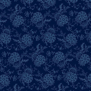 Genevieve Fancy Floral Navy by Carrie Quinn