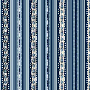Genevieve Stripe Blue by Carrie Quinn