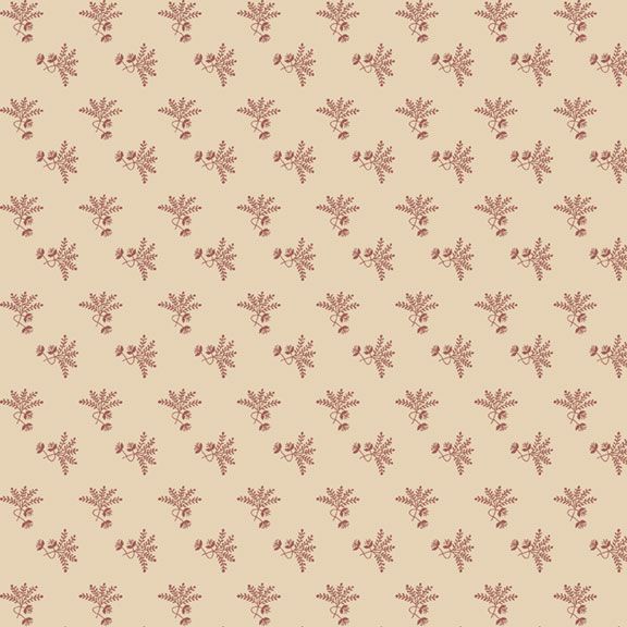 Pint Sized Neutrals Ferny Plant Red by Carrie Quinn