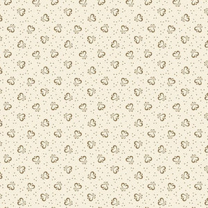 Pint Sized Neutrals Divided Heart Brown by Carrie Quinn