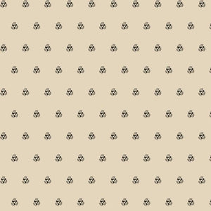 Pint Sized Neutrals Paisley Circle Black by Carrie Quinn