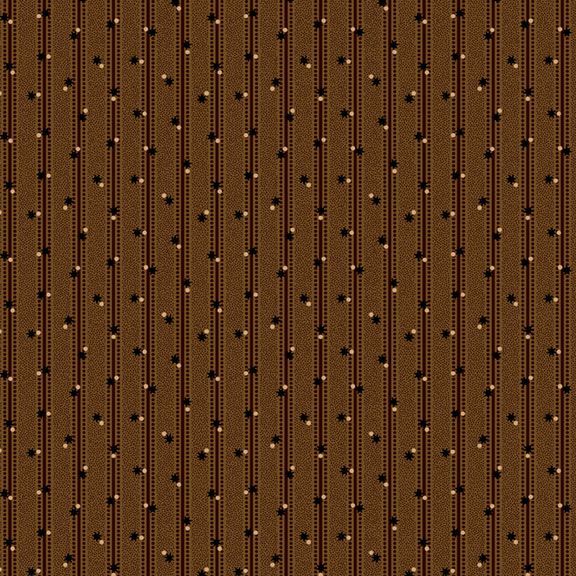 Colorful Coordinates & Stashing Star Stripe Brown by Heartspun Quilts