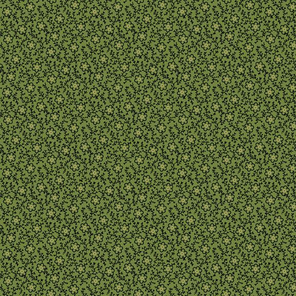 Paula's New Companions Flower Vine Green by Paula Barnes